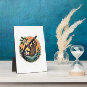 Retro Luiaard Vector Dierenembleem 2 Fotoplaat (Zijkant)