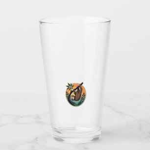Retro Luiaard Vector Retro Wilde Dieren Badge 2 Glas