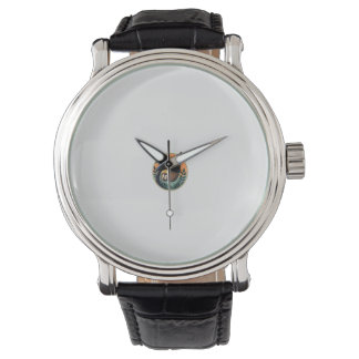 Retro Luiaard Vector Retro Wilde Dieren Badge 2 Horloge