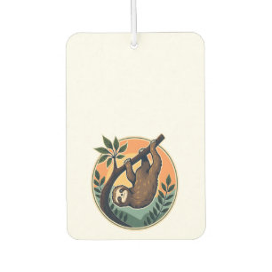 Retro Luiaard Vector Retro Wilde Dieren Badge 2 Luchtverfrisser
