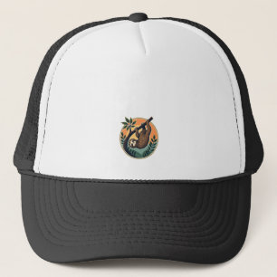 Retro Luiaard Vector Retro Wilde Dieren Badge 2 Trucker Pet