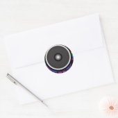 Retro-luidspreker Ronde Sticker (Envelop)