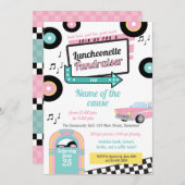 Retro Luncheonette Fundraiser Kaart (Voorkant / Achterkant)