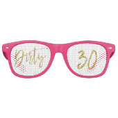Retro Lunettes de fête d'anniversaire de 30 noix d'or (Devant)