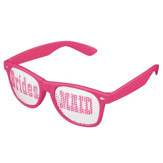 Retro Lunettes de fête de mariage rose (Angulaire)