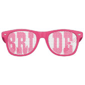 Retro Lunettes de fête de swag BRIDE rose (Devant)