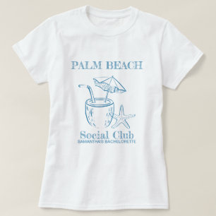 Retro Luxe Beach Social Club Logo Meisje-uitje T-shirt