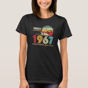 Retro maart 1967 55 jaar 55e B Dag 1 T-shirt