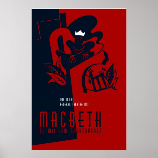 Retro Macbeth William Shakespeare Poster (Voorkant)