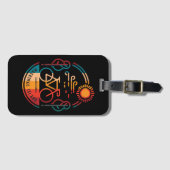 Retro Mackinac Island fietspad Bagagelabel (Voorkant (horizontaal))