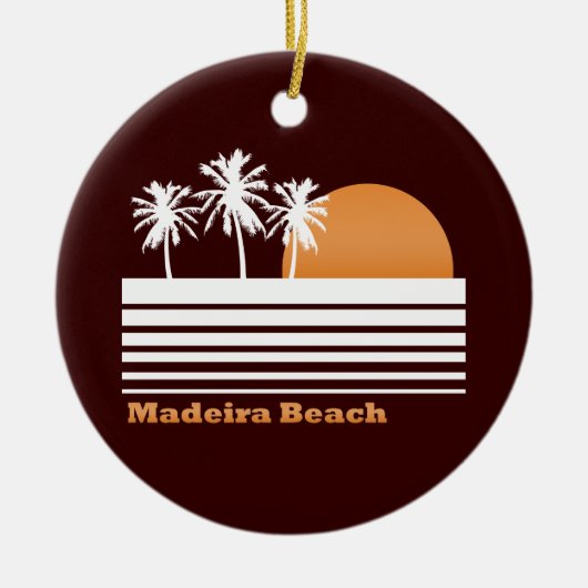 Retro Madeira Beach Ornament (Voorkant)