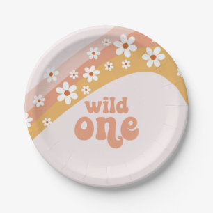 Retro Madelief Boho Wild One Regenboog Papieren Bo Bordje