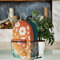 Retro Madeliefje Bloem Regenboog | Monogram