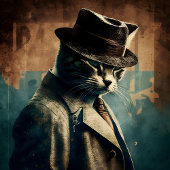 Retro Mafia Cool Cat Jigzaag Puzzle Legpuzzel