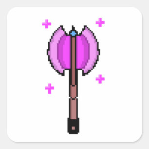 Retro Magische Bijl Vierkante Sticker