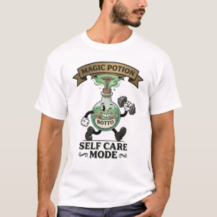 Retro Magische Drank Zelfzorg Modus Fitness Cadeau T-shirt