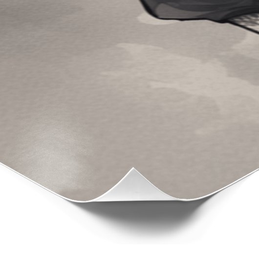 Retro Magische Jurk Ontwerp - Whimsical Couture AI Perfect Poster (Hoek)