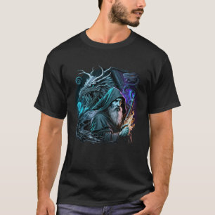Retro Magische Tovenaar Fantasie 4 T-shirt