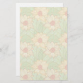 Retro Magnolia Pattern Briefpapier (Voorkant / Achterkant)