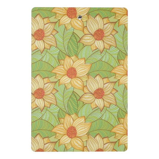 Retro Magnolia Pattern Mini Klembord (Achterkant)