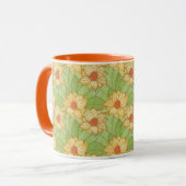 Retro Magnolia Pattern Mok (Voorkant links)