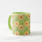 Retro Magnolia Pattern Mok (Voorkant links)
