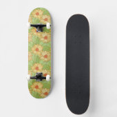 Retro Magnolia Pattern Skateboard (Voorkant)