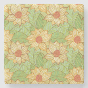 Retro Magnolia Pattern Stenen Onderzetter