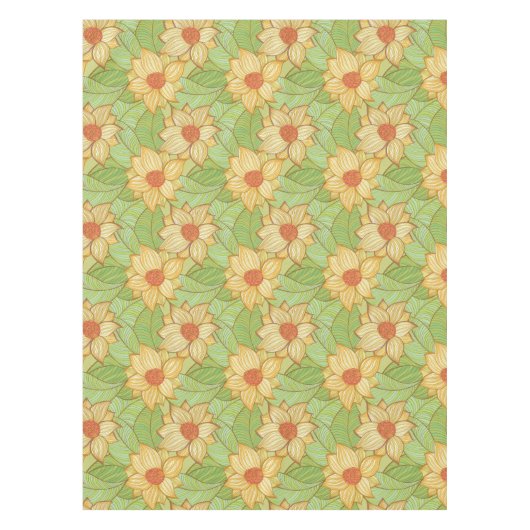 Retro Magnolia Pattern Tafelkleed (Voorkant)