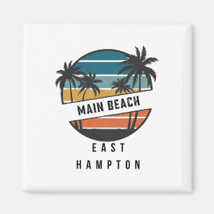 Retro Main Beach East Hampton Surfplank Surfen Magneet