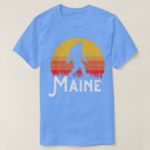 Retro Maine Bigfoot Silhouette Sun Believe T-shirt (Design voorkant)