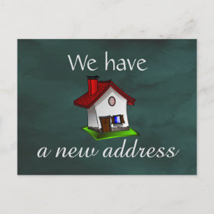 Rétro Maison Changement d'adresse Faire-part Postc
