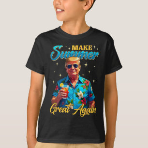 Retro Make Summer Great Again Donald Trump Zomer T-shirt