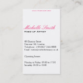 Retro Make-up artiest visitekaartje ontwerp (Achterkant)