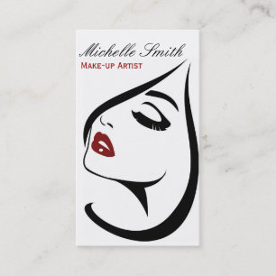 Retro make-up artiesten visitekaartje ontwerp