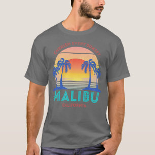 Retro Malibu Beach koesteren elke zonsondergang T-shirt