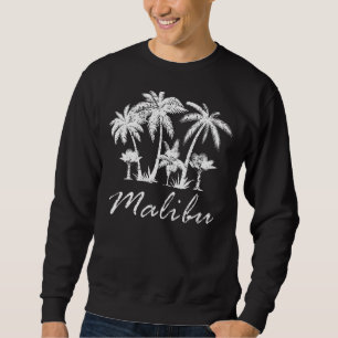 Retro Malibu CA California Malibu Souvenir Palm Trui