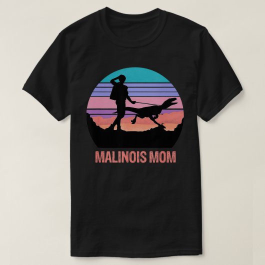 Retro Malinois Moeder Wandelen Maliraptor Maligato T-shirt (Design voorkant)