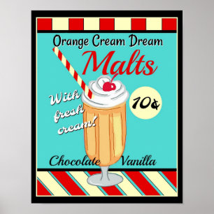Retro Malt Poster