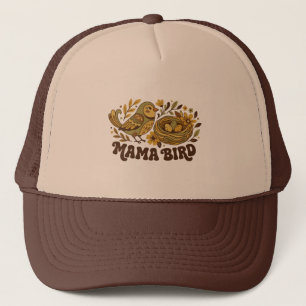 Retro Mama Bird Kunst – Illustraties uit de jaren Trucker Pet