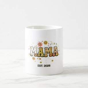 Retro Mama Bloem Bekerkopje - Vintage 70s Groovy Koffiemok