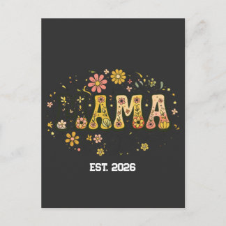 Retro Mama Bloemen - Vintage 70s Groovy Briefkaart
