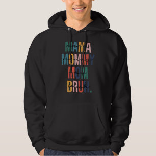 Retro Mama Mama Moeder Bruh Boy Moeder Leven Hoodie