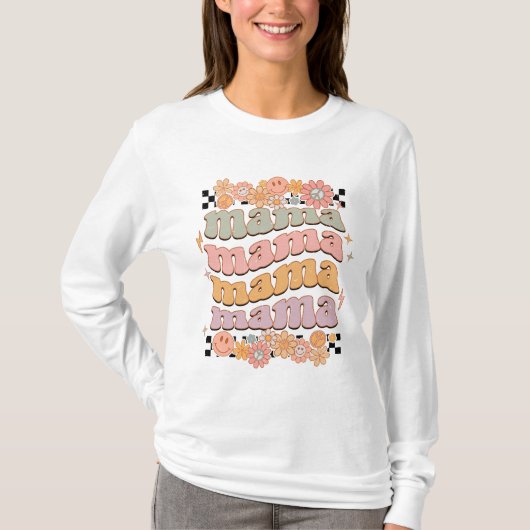 Retro Mama Moederschap trots moeder retro design T-shirt (Voorkant)