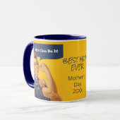 Retro Maman peut le faire Mug (Devant gauche)