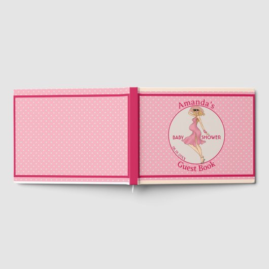 Retro Mammie Blonde Baby shower Partij Gastenboek (Volledig)