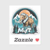 Retro Mammoth Mountain Ski Sticker (Vel)