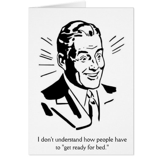 Retro-Man - altijd klaar voor Bed, (Voorkant)