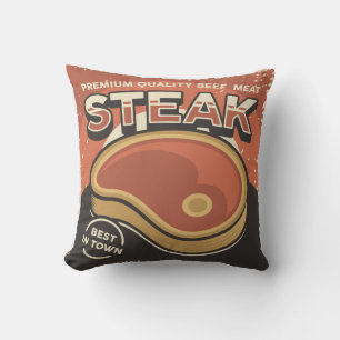 Retro Man Cave Best Red Meat Sierkussen