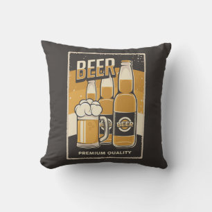 Retro Man Cave Classic - Drie koude flessenbier Kussen